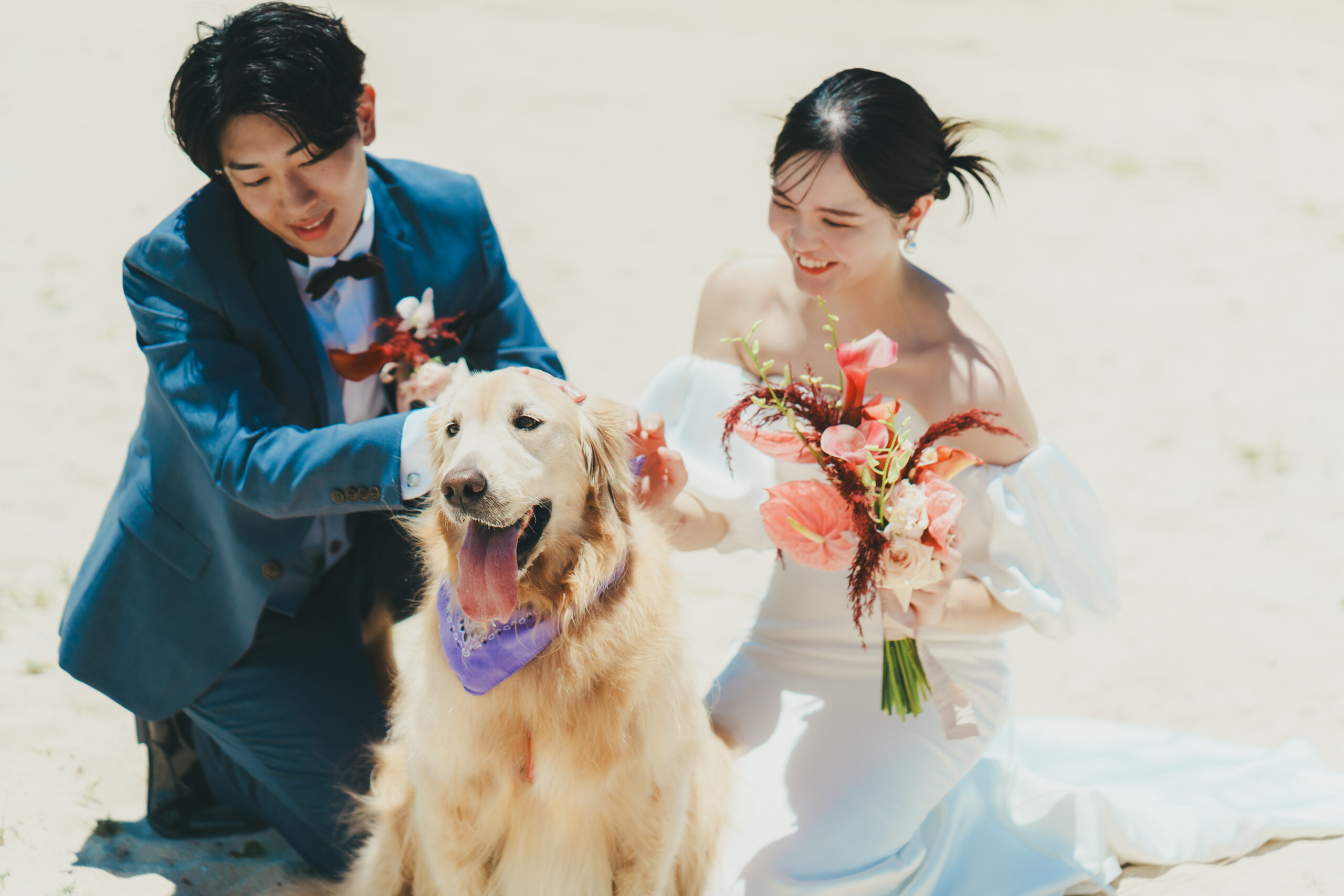 愛犬とともに、海辺で迎える新たな門出