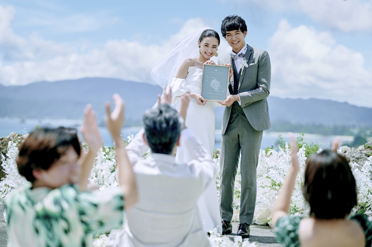 絶景のなかでのガーデンウェディング